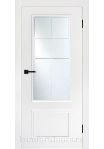 Дверь НЕО 8 Белая эмаль со стеклом Дверь НЕО 8 Белая эмаль со стеклом